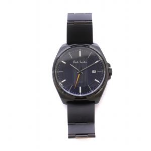 PAUL SMITH Closed Eyes デイト クォーツ 腕時計 3針 カレンダー ウォッチ 黒 ブラック 1116-T020658