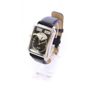 TIME 腕時計 クォーツ 3針 カレンダー 黒 ブラック /DK