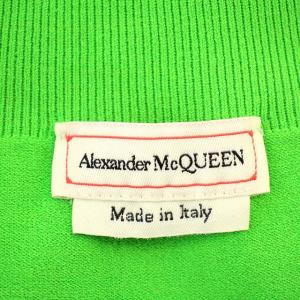 Alexander McQueen オフショルダー カットソー 50018 ニット 半袖 XS 黄緑 グリーン /G