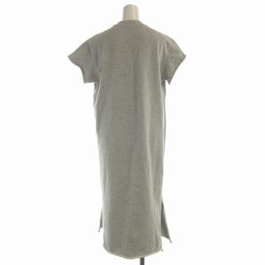 AURALEE スウェット ワンピース ロング 半袖 Vネック 1 S グレー