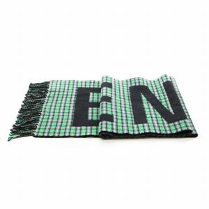 BALENCIAGA マフラー チェック柄 ブラック グリーン