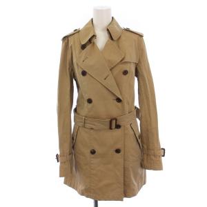 トレンチコート ハーフ ミディアム ベルト 2WAY アウター 38 M ベージュ /DK
