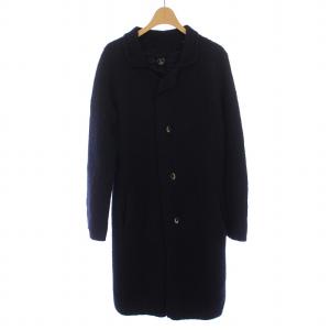 umii 908 ステンカラーコート ロング アルパカ混 ウール アウター 2 S 紺 ネイビー /DK