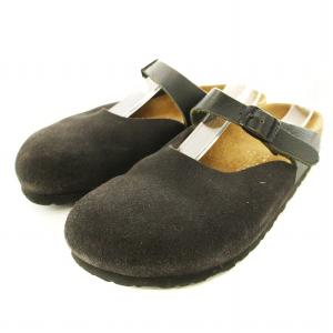 サボサンダル スエード 24cm 黒