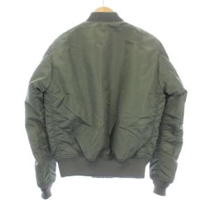AVIREX TOP GUN MA-1 フライトジャケット ブルゾン 中綿 ジップアップ ワッペン M カーキ 6152164