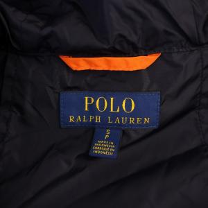 POLO RALPH LAUREN パーカー ジャケット ジップアップ ロゴ刺繍 ナイロン S ネイビー
