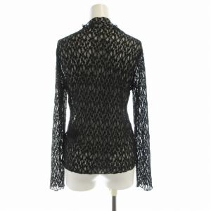 SNIDEL 24SS カットレーストップス カットソー シアー シースルー ハイネック 長袖 F 黒 ブラック SWCT241011