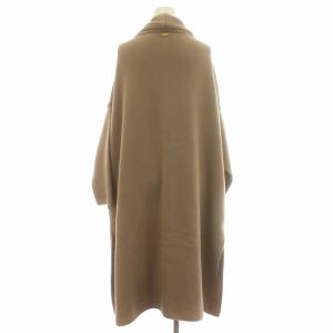 MUSE de Deuxieme Classe 20AW スムースニットガウン ニット ショールカラー コート ロング F ベージュ /G