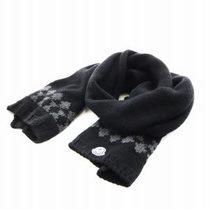 SCIARPA マフラー ウール 黒 ブラック /AN18