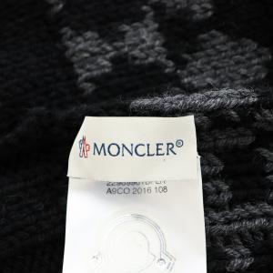 MONCLER SCIARPA マフラー ウール 黒 ブラック /AN18