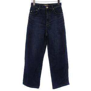 デニムパンツ ジーンズ ワイドストレート LILITH 23 紺 ネイビー