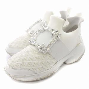 ヴィヴ ラン ライト ストラス バックル ファブリック スニーカー 35.5