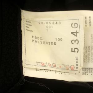 sacai ニットワンピース アシンメトリー プリーツ 1 ブラック