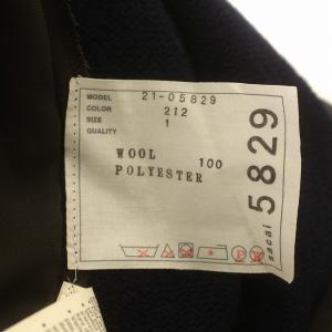 sacai 21AW Wool Knit Satin Dress