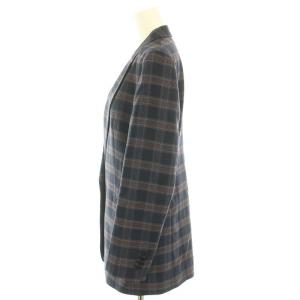 PAUL SMITH 21AW テーラードジャケット シングル 1B センターベント チェック柄 ウール 38 M 紺 ネイビー 赤 レッド