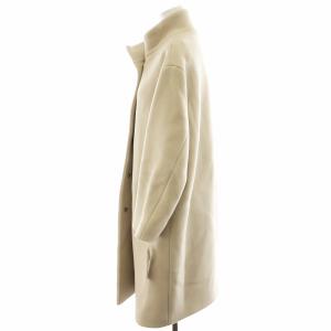 23区 ダブルクロスベロアスタンドカラーコート ロング丈 ウール アウター 32 XS ベージュ SCWSBW0506