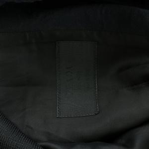 PRADA ベスト 前開き シングル Vネック ニット 切替 46 M 紺 ネイビー