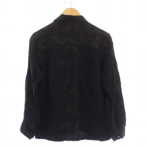 NUMBER (N)INE オープンカラーシャツ 長袖 スカル柄 3 黒