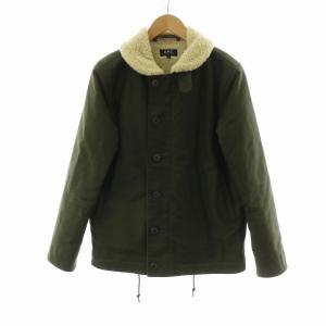 デッキジャケット 裏地ボア アウター XS カーキ /NQ