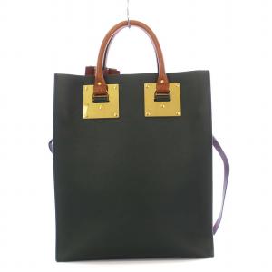 Sophie Hulme SQUARE ALBION SHINY SADDLE トートバッグ 2WAY
