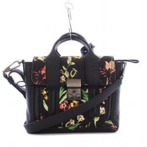 Pashli Mini Satchel ハンドバッグ ショルダーバッグ 2WAY 花柄 黒 ブラック
