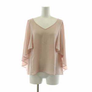 Vネックフレアトップ シャツ ブラウス ノースリーブ 36 ピンク 37241152 /NQ