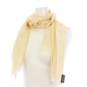 LOUIS VUITTON モノグラム ストール ショール シルク ベージュ 401910 /KH OH