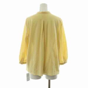 Paul Stuart タグ付き シャツ ブラウス 長袖 バンドカラー 6 イエロー