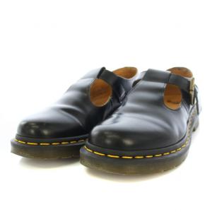 POLLEY Tバーシューズ レザー UK6 25cm 黒 ブラック 14852001 /TK D