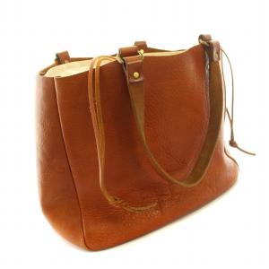 SLOW トートバッグ レザー ブラウン