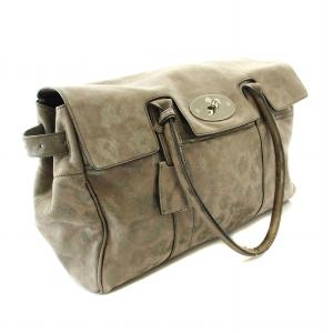 Mulberry ベイズウォーター ハンドバッグ トートバッグ レザー ヒョウ柄 レオパード柄 グレー