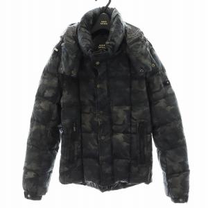 PROMITOR ダウンジャケット カモフラ ナイロン 2 グレー ブラック