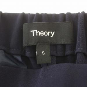 Theory 22SS CLASSIC CREPE WIDE PULL ON ワイドパンツ スラックス パンツ S ネイビー 紺