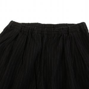 SOU SOU イージーパンツ ストライプ リネン S 黒 ブラック /DK