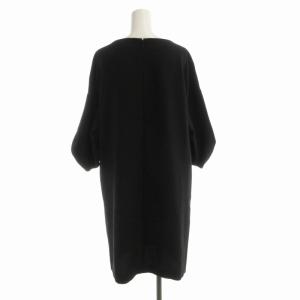 ADORE タイトワンピース ひざ丈 ボートネック 五分袖 36 黒 ブラック 531-7140311 /RO