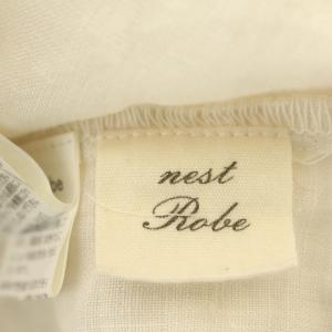 nest Robe リネン ラップワンピース ロング 麻 長袖 ワンピース F アイボリー /G