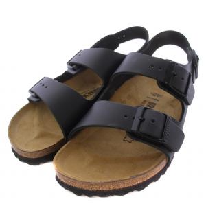 BIRKENSTOCK Milano BS サンダル フラット ストラップ レザー 36 黒 0034193