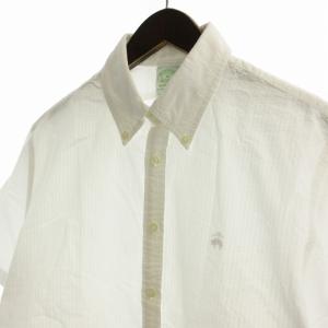 Brooks Brothers ボタンダウンシャツ カジュアル 半袖 USAM 白 ホワイト