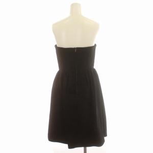 miumiu ビスチェドレス MF755 ベアトップ ワンピース ひざ丈 40 黒 ブラック