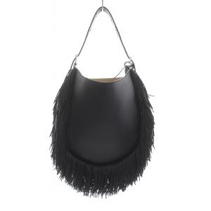 J&M DAVIDSON FIESTA フリンジ ハンドバッグ ブラック