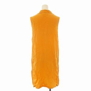 Max Mara ワンピース ひざ丈 ノースリーブ 絹 シルク 38 オレンジ 3252800 /EE
