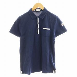 MAGLIA POLO MANICA CORTA ポロシャツ 半袖 コットン M 紺 ネイビー /AN37