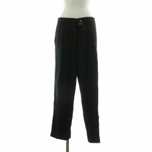 パンツ 麻 リネン ベルト付き 38 ブラック PRJRIM0336 /NQ