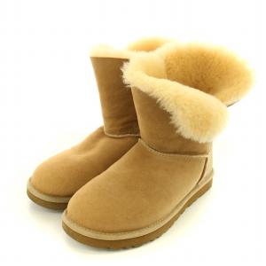 UGG australia W BAILEY BUTTON ベイリー ボタン 2 ムートンブーツ 靴 シューズ US7 24cm ベージュ 5803