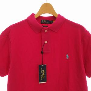 POLO RALPH LAUREN タグ付き ポロシャツ ロゴ刺繍 半袖 M ピンク