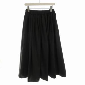 URBAN RESEARCH DOORS 24AW タックギャザーボリュームスカート マキシ ロング M 黒 ブラック DR46-25E101 /RO