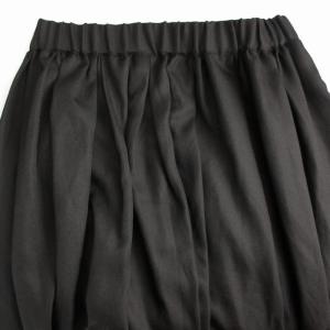 URBAN RESEARCH DOORS 24AW タックギャザーボリュームスカート マキシ ロング M 黒 ブラック DR46-25E101 /RO
