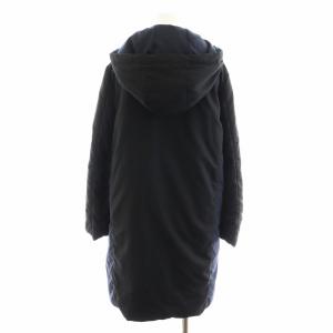 PAUL SMITH 19SS ダウンコート ロング丈 フード ウール アウター 40 M 黒 ブラック 紺 ネイビー /AN29