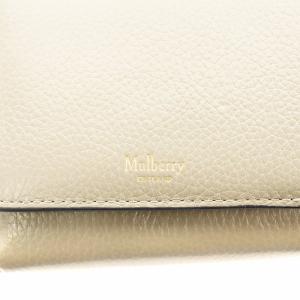 Mulberry 財布 二つ折り 小銭入れ レザー グレージュ /AN4