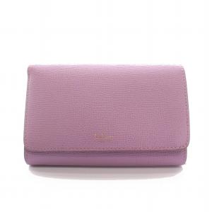 二つ折り財布 小銭入れあり レザー ピンクパープル /YM